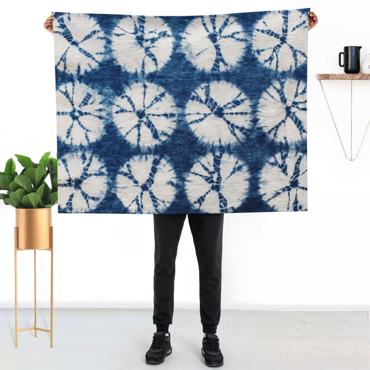 Shibori Circles, Indigo, Tie D - Shibori Tie Dye ulasan dan harga