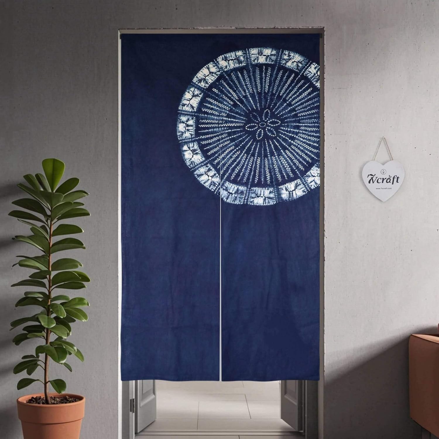 Hand Dyed Japanese  Curtain/Sh - Shibori Tie Dye ulasan dan harga