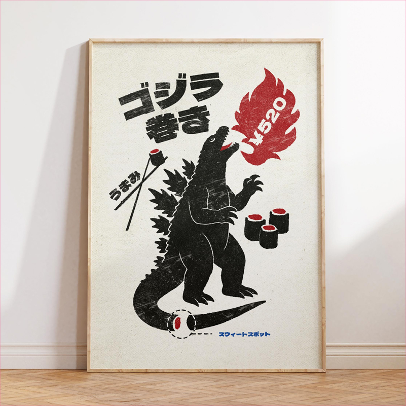 Japan Food Art Poster Retro Ja - Japanese Lifestyle Food ulasan dan harga